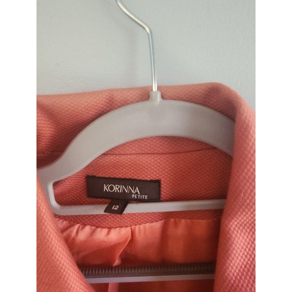 Ladies Petite Dress Coral Pink Suit‎ Jacket size 12 Korinna - Picture 2 of 3